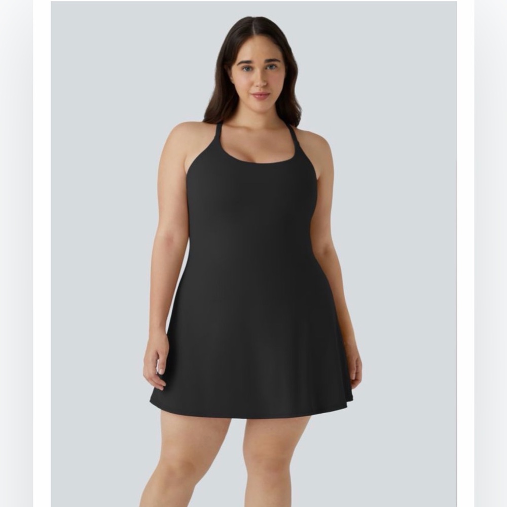 Halara Everyday 2-in-1 Flare Workout Plus Size Dress-Wannabe-Easy Peezy Size 2X